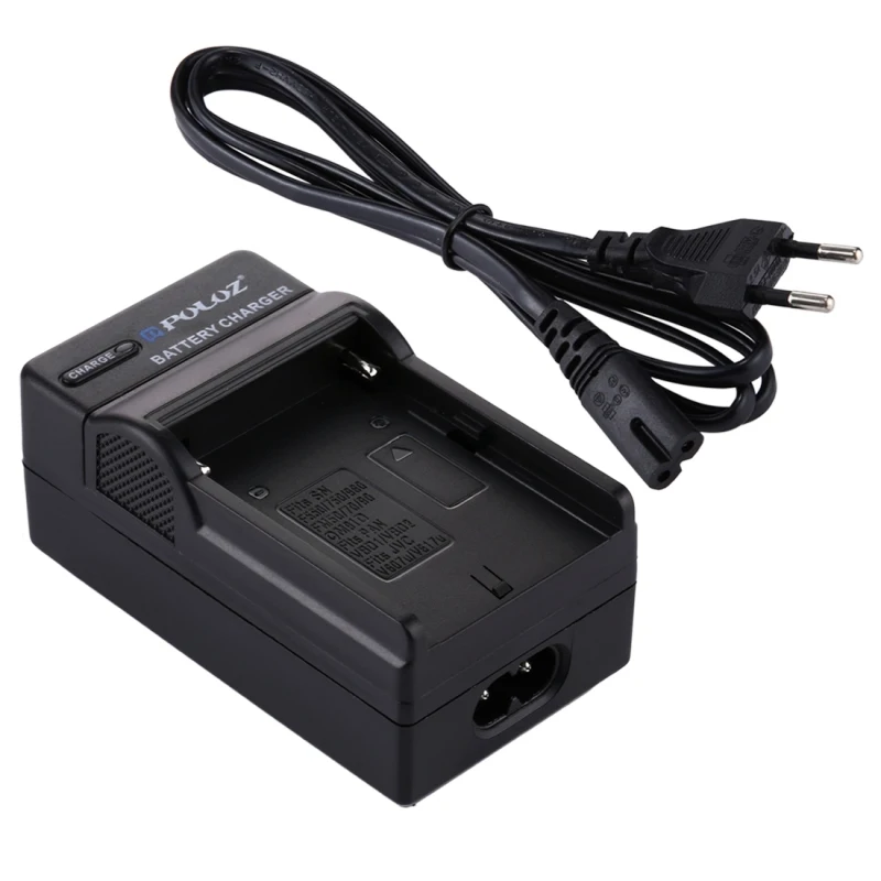 Новый дизайн PULUZ EU зарядное устройство с кабелем для NP-F550 / F970 F960 F770 F750 F570