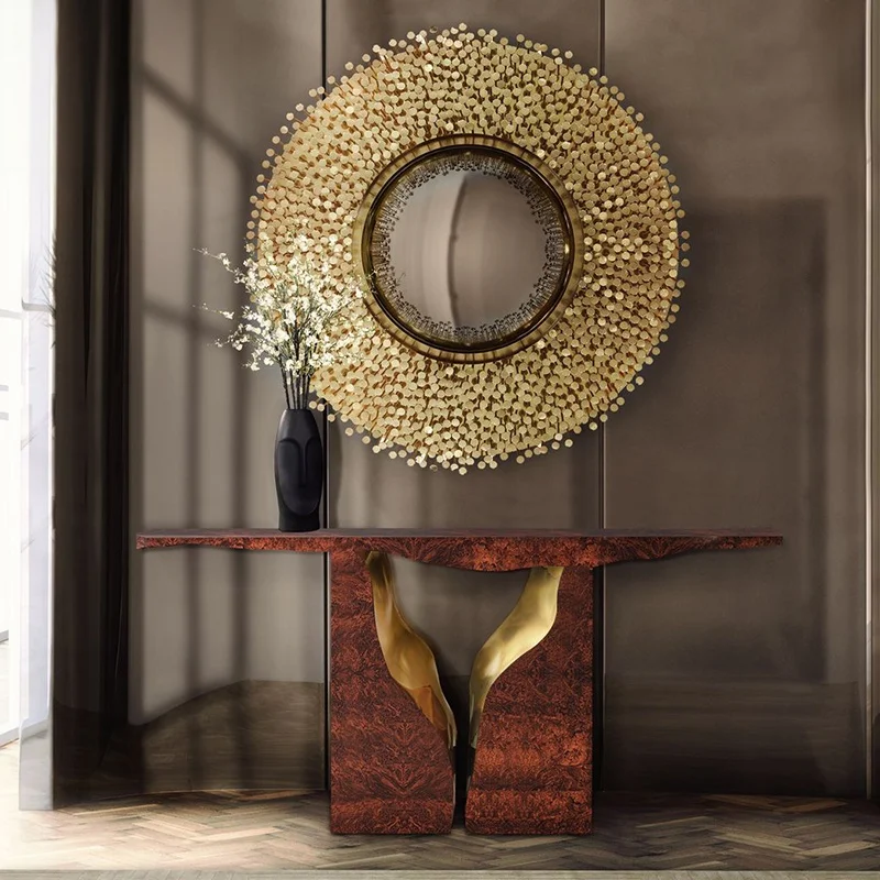 Modern Luxury Nordic Designs Lobby Entrance Furnitures Console Table Home Living Room Console Table