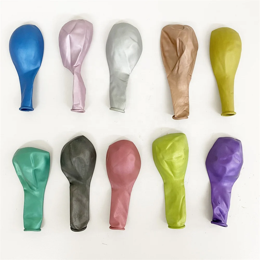 wholesale 50pcs 9 inch Metallic Latex Balloons wedding birthday party globo chrome balloon