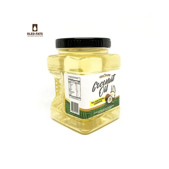 
wholesale high quality Cocopure Brand Coconut oil 15*1L jar large capacity produce in Philippines coconut oil extra virgin 