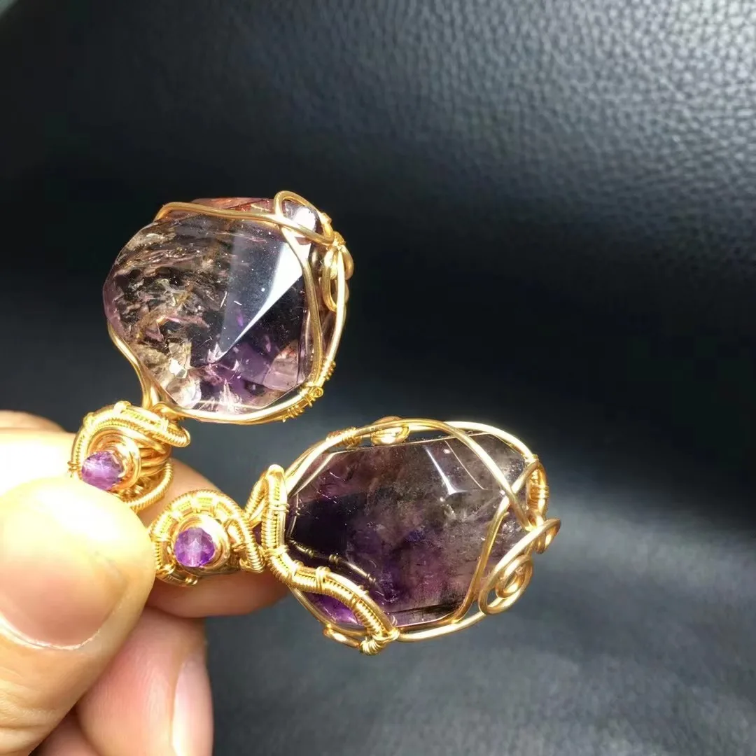 Ювелирные изделия ручной работы ожерелье из проволоки super seven с кристаллами лечебный энергетический камень рейки для