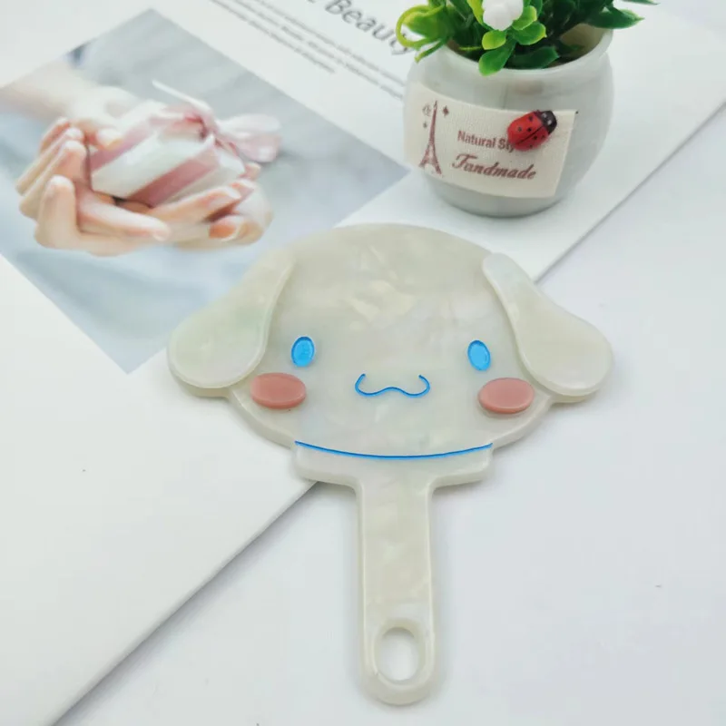 Hello Cat Japanese Sweet Cartoon Kuromi Acetate Mirror Small Pocket Mirror Girls Makeup Mirror