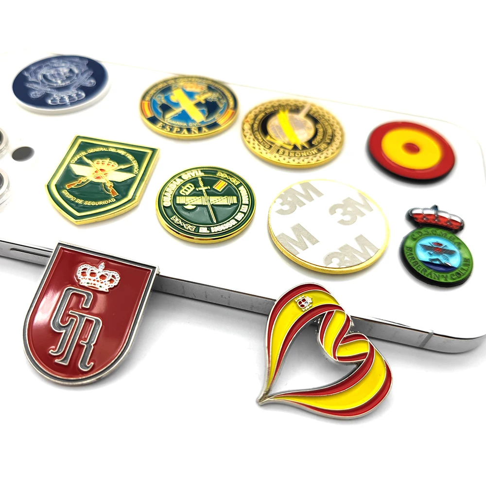 Design Your Own Uae Oman Kuwait Ksa Metal Sticker Badge Mobile Phone Decoration Lapel Pin Sticker Emblem For Phone Case