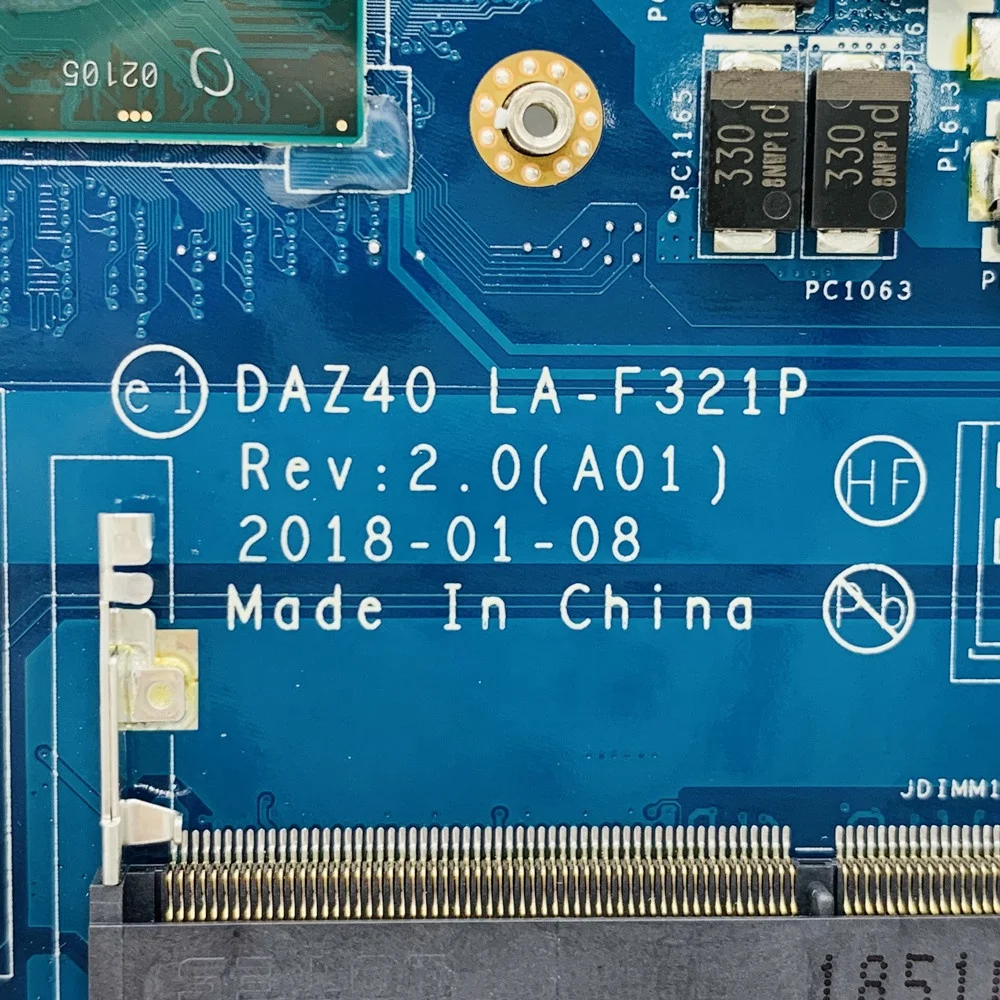 Original For DELL Latitude 7490 Laptop Motherboard With SR3L9 I5-8350U CPU CN-0C56HH 0C56HH DAZ40 LA-F322P DDR4 100% Tested