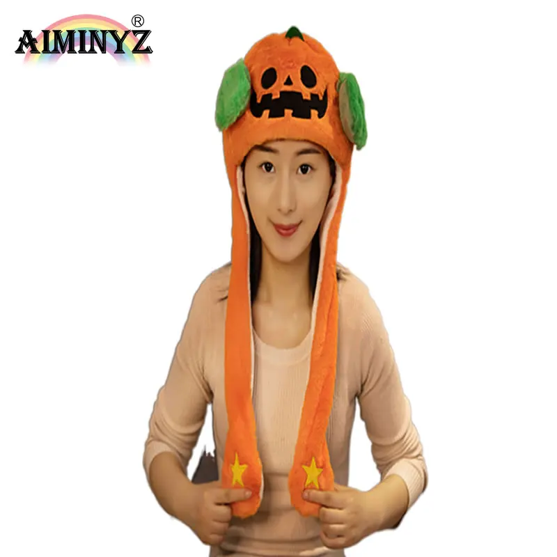 AIMINYZ лидер продаж милая шапка с аниме Санта-Клаусом длинная стильная плюшевая передвижными ушами для взрослых детей рождественской вечеринки