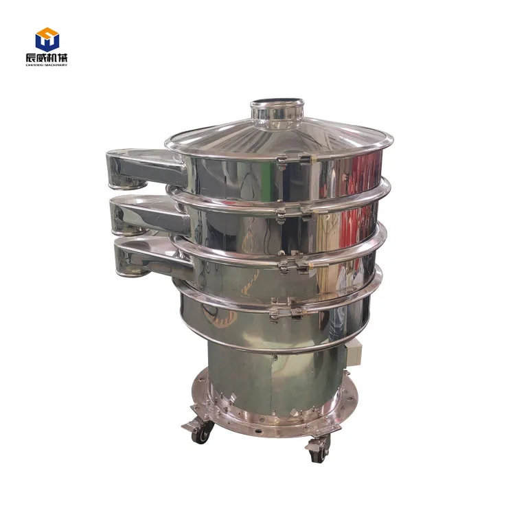 CW rotary sifter circular vibrating screen chilli powder powder flour sieving machine