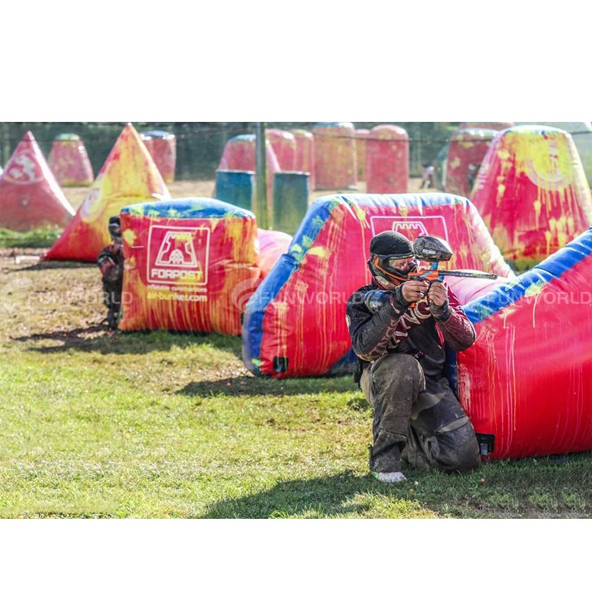 Kids Outdoor Laser Guns Competition Field Packages Inflatable Paintball Bunkers For Archery Tag