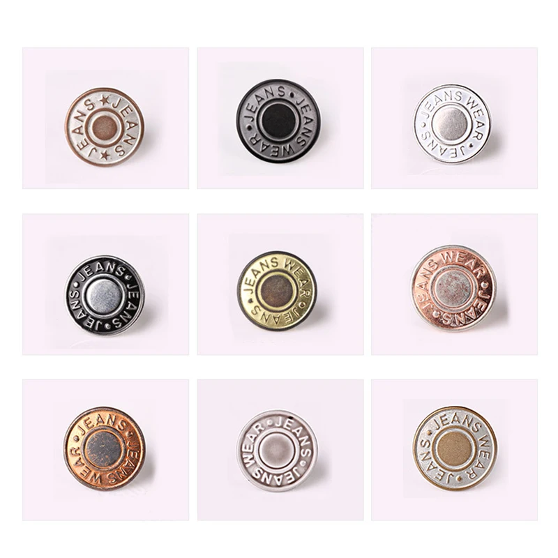 Metal jeans button detachable pants fashion clothing accessories jacket jacket jacket decorative button