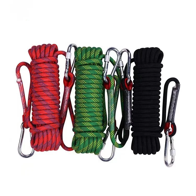 Factory price High Quality Hiking Rescue Fire Escape Rope 10mm 12mm  14mm 16mm 18mm 20mm Rock Safety Rope  Climbing Rope