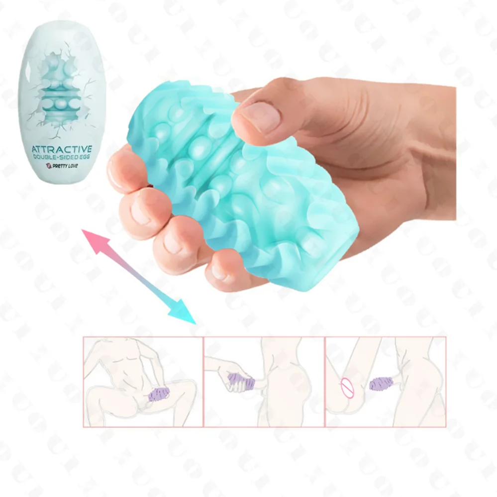 Portable Pleasure Pocket Pussy Stroker,Soft Stretchy Man Masturbator Cup,Male Sex Toys for Men Egg Masturbator