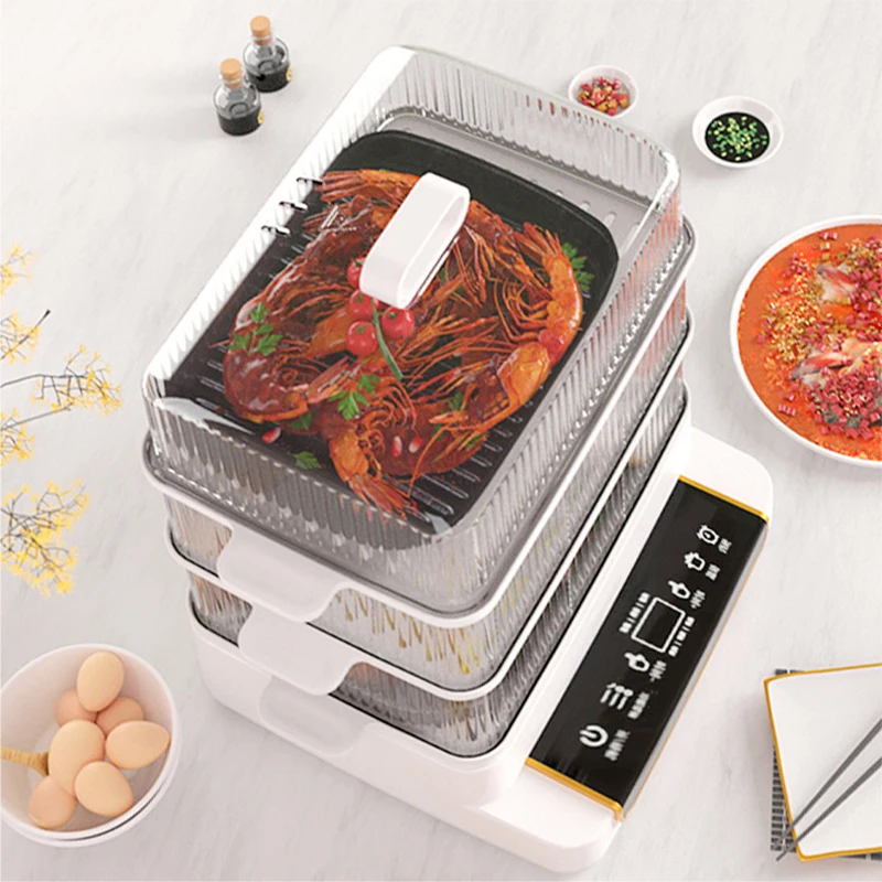 Modern Design Square  Kitchen Digital Smart Warmer Cooker Electric Food Steamer