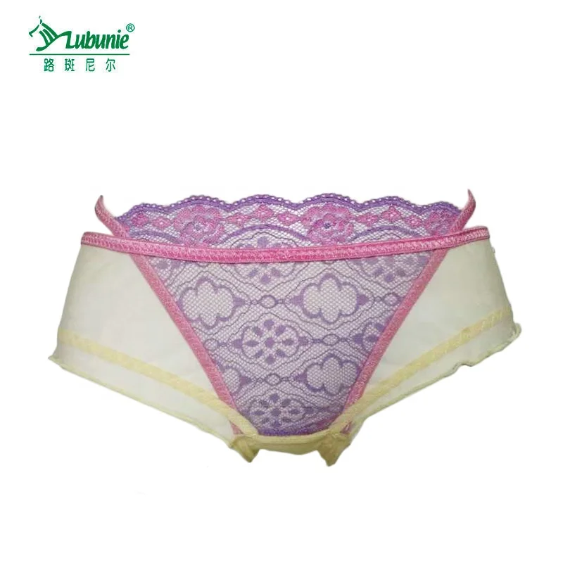 LUBUNIE New design plain dyed transparent sexy fashion womens panties