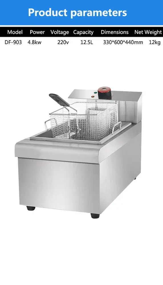 Hot selling electric fryer, single can vertical industrial fryer, electric commercial fryer
