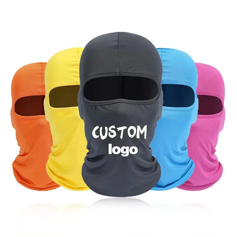 New Design Windproof custom logo printing winter hats motorcycle ski face mask balaclava