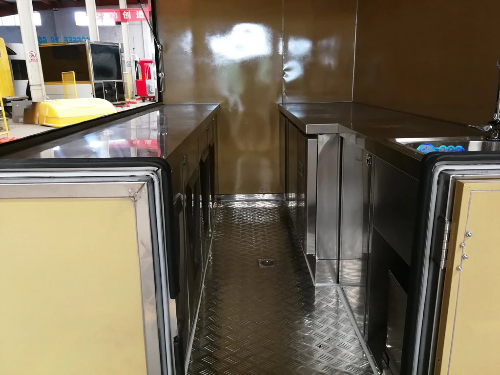 New Style Small Hot Dog Pizza Food Cart Snacks Coffee Van Mobile Kitchen Food Kiosk Ice Cream Truck For Sale