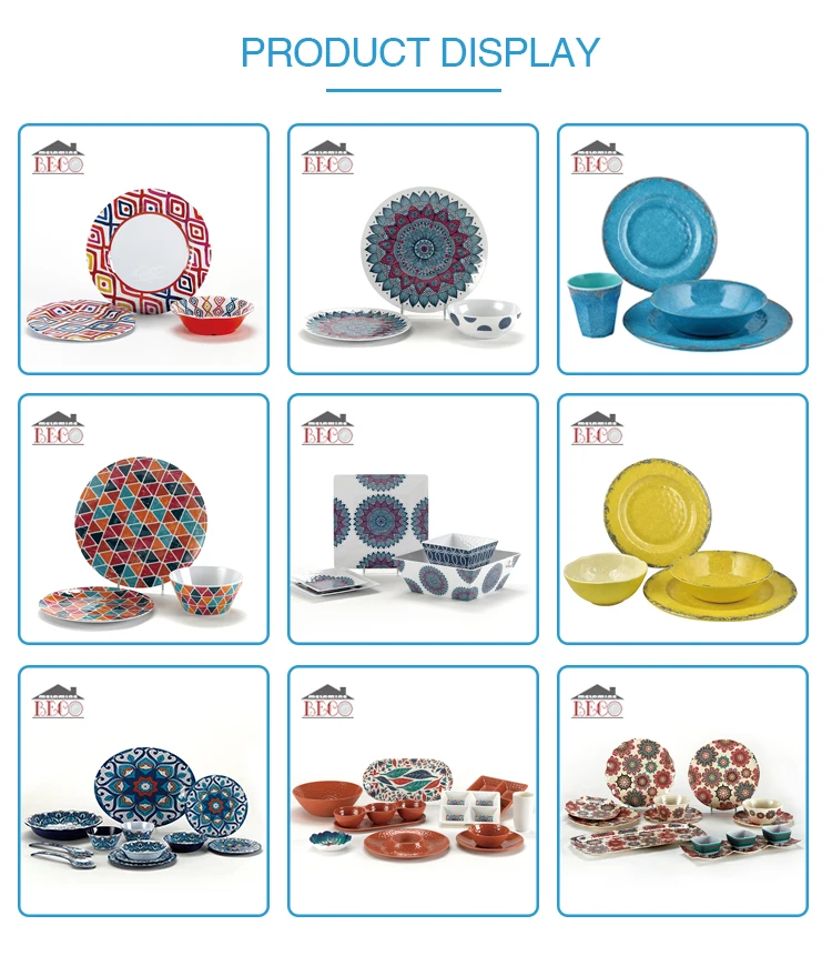 2020 New Design Outdoor Plastic Melamine Dinnerware Set