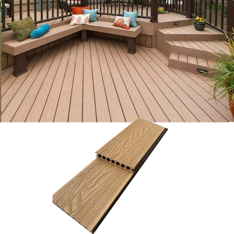 concrete covering outdoor waterproof wood plastic wpc decking floor