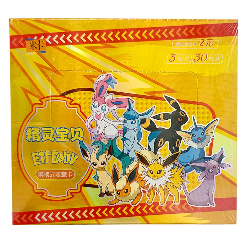 JPS китайский Eif Baby Pokemoned Tcg коллекционные игральные карты бустер коробки оптом настольные игры игрушки подарки для детей