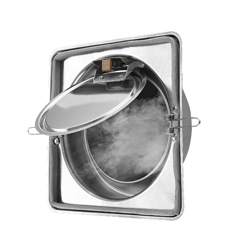 Strength to manufacture lightweight stainless steel 304 kitchen fire prevention Smoke-proof Bathroom Flue Check Valve