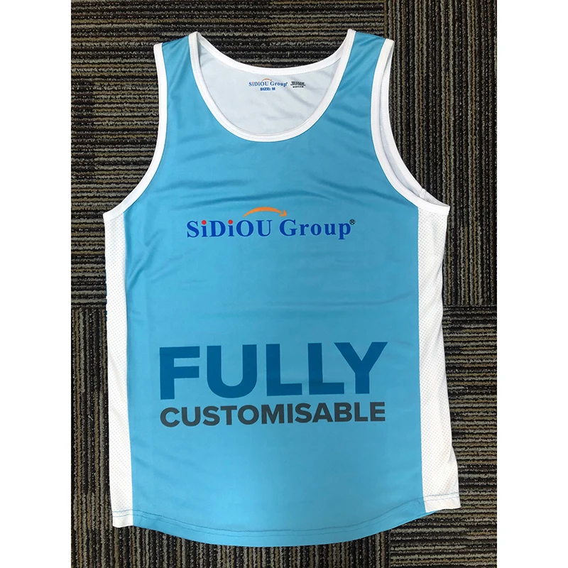 
Sidiou Group OEM Custom LOGO Sleeveless Shirts Loose Sport Vest Recycle Quick Dry Fitness Vest 