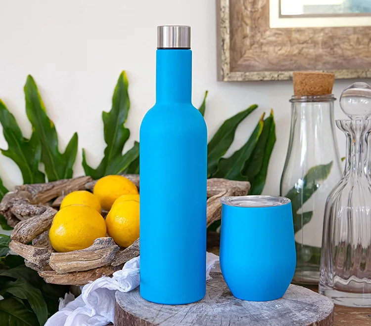 17oz Sublimation Blank White Stainless Steel Flask Wine Tumbler Blanks Set with Gift Box