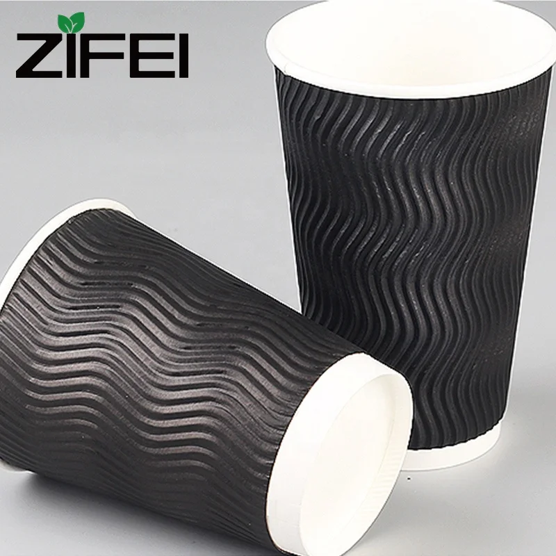 
Custom Printed 8oz Disposable Stripe Espresso Paper Cups for Coffee 