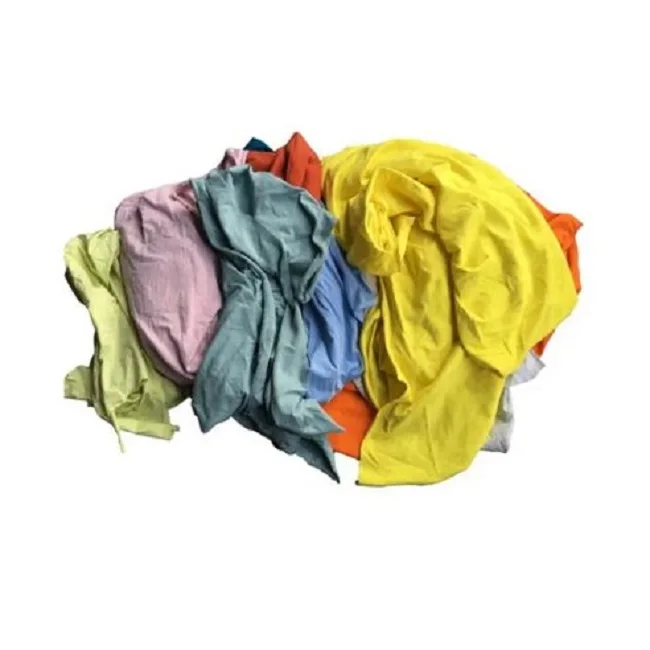 100% Cotton High Quality purple color Knit Fabric Rags Hosiery fabrics waste Multicolor Garments fabrics waste