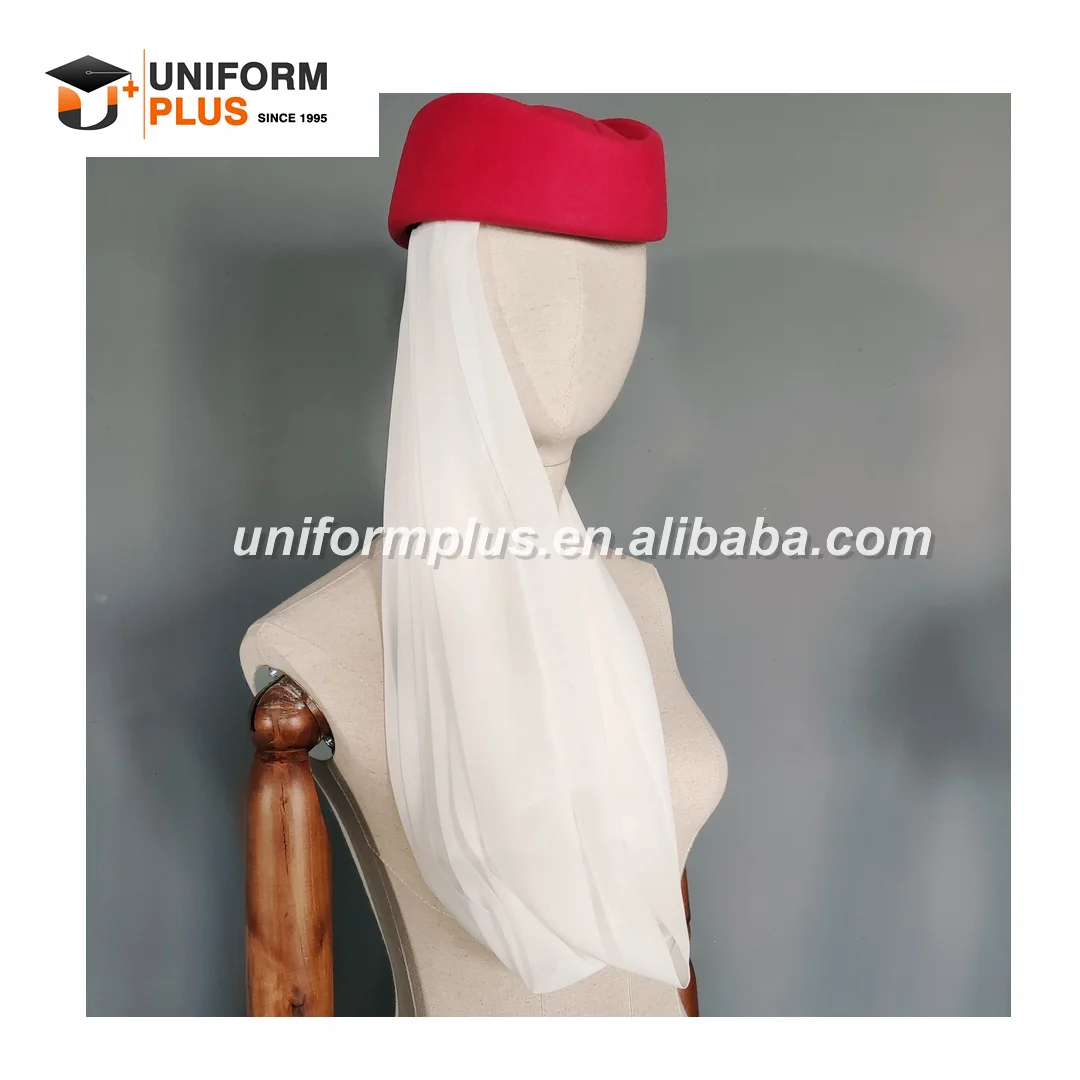 Шапка стюардессы с шарфом