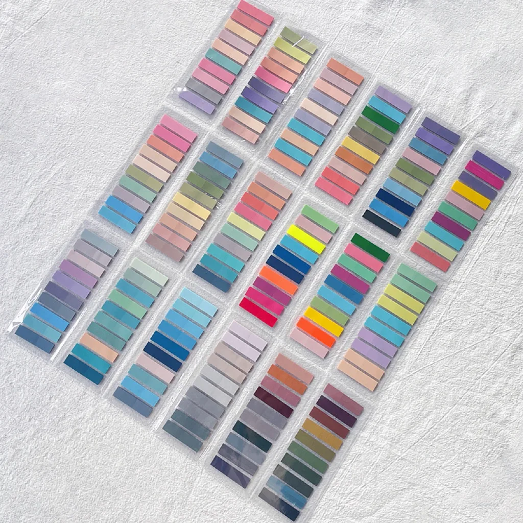 Morandi Sticky Note Tabs Colored Writable and Repositionable Book Flags Tabs Strip Index Tabs