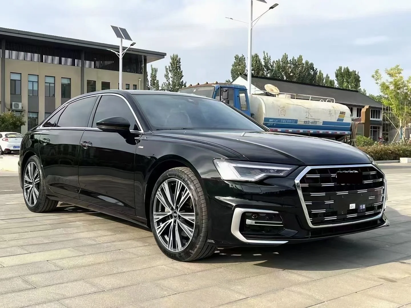High Quality Body Kit For 12-18 Audi A6 C7/C7PA  Upgrade 23 A6L C8PA Front car bumper with grill fender hood