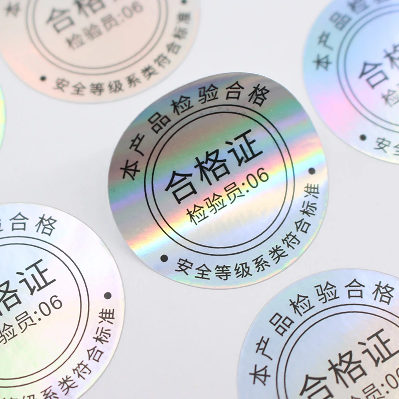 UV Resistant Waterproof 3D Hologram Reflective Glitter Sticker Custom Die Cut Label Logo Adhesive Craft Rainbow Silver Laser
