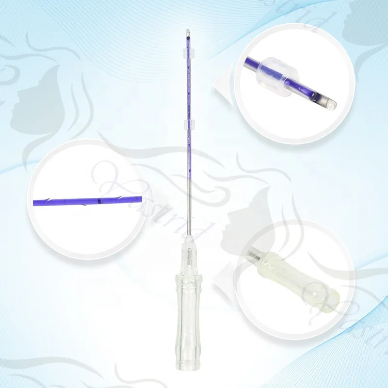 Yastrid Manufacturer Medical Absorbable 3d cog pdo thread with blunt cannula for nose lift COG 19G 60MM