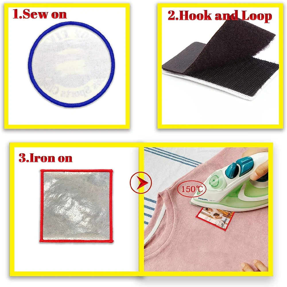 Custom Name Letter Logo Chenille Patches / 3D Silicon Pvc Rubber Patch / Design Woven Iron On Embroidery Patches For Clothing