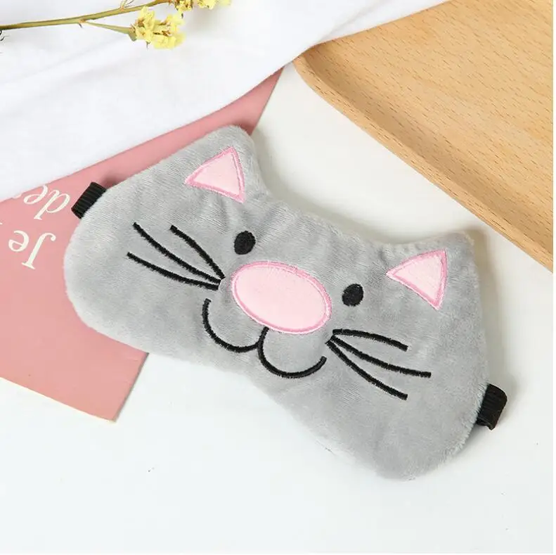 Lovely cartoon animal eye patch soft sleeping eye mask for girls kids blindfold with cool gel pad