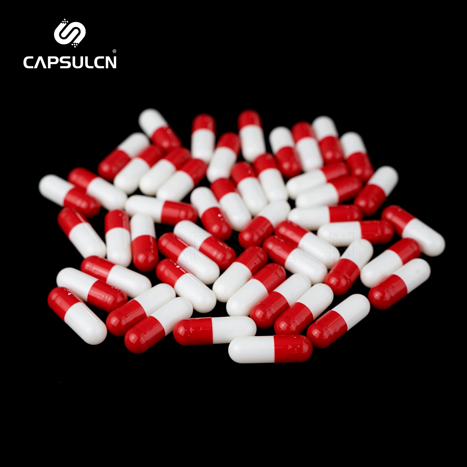 Kosher Certified Health High Reliability Orange Color Empty Gelatin Capsules Red And White Hard Capsules Have Separated Capsule