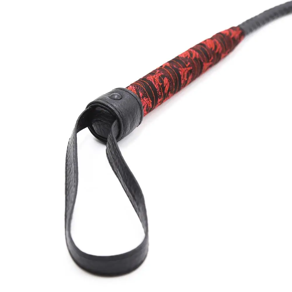 Chinese Style BDSM Sex Toys PU Leather Horse Whip
