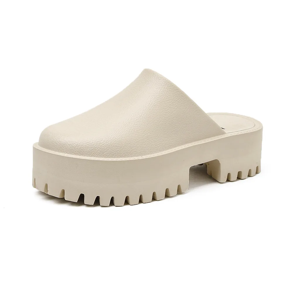 Custom High Quality Round Toe Slippers Ladies Indoor Platform Shoes Made from Environmentally Friendly Eva Material