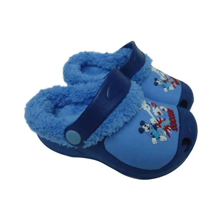 
ECO friendly custom warm indoor fur winter garden kid clogs 