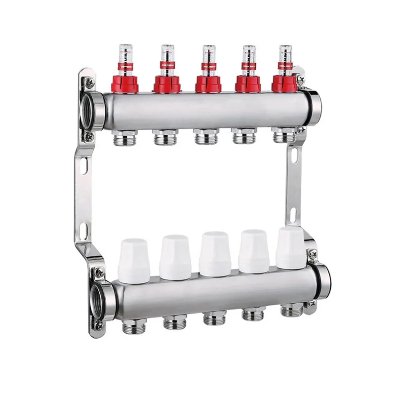2-12 ways Stainless steel underfloor heating radiant water manifolds