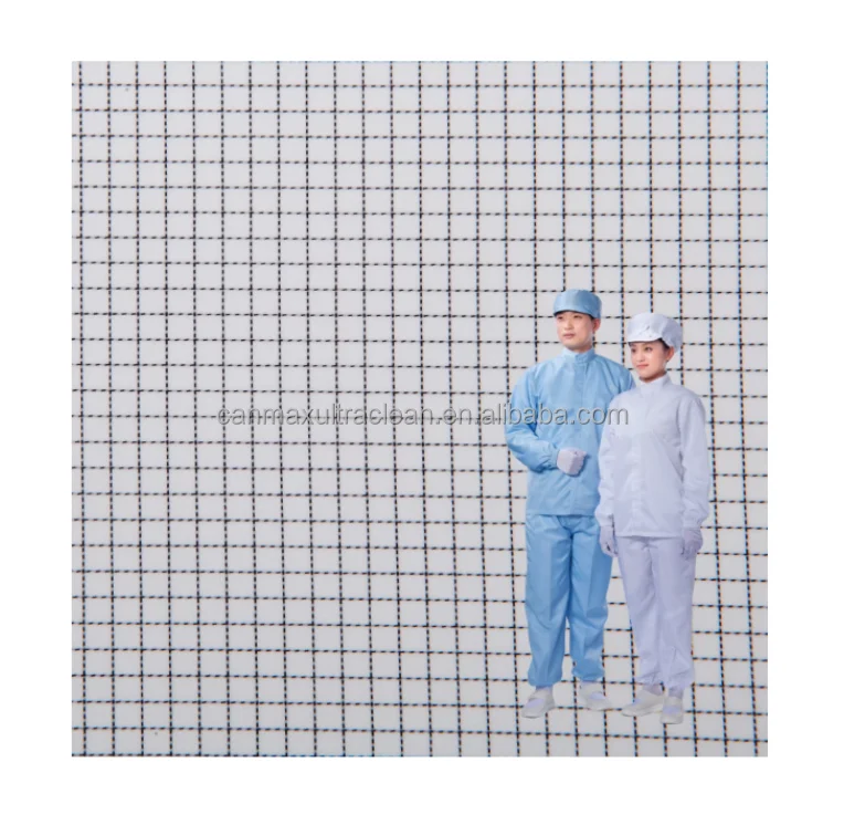 wholesale High Quality Various Color Antistatic Cleanroom Lint Free Polyester ESD Safety Anti-static Fabric for Lab Clothing