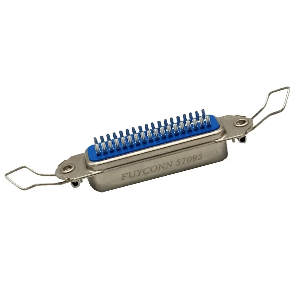 50P 24P 36P 14P Female Centronic Solder Connector, 2.16mm pitch DDK Solder cup contacts Centornics Connector w/ Spring Latach