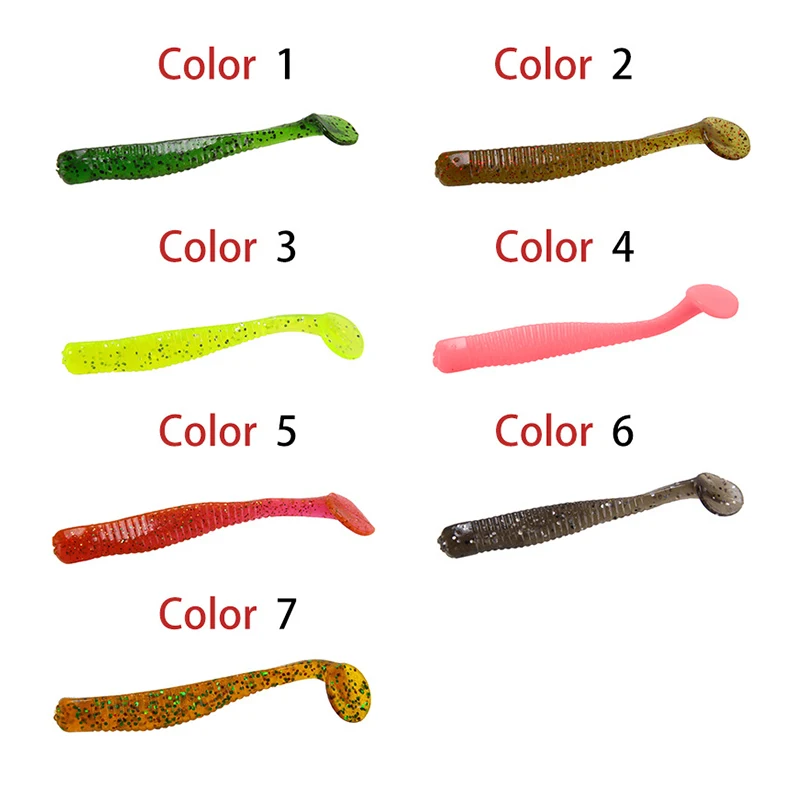WEIHE 2.8g 8cm 7 colors artificial soft fishing lure silicone fishing bait for outdoor fishing activity