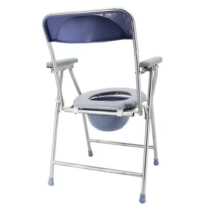 Wholesale Medical Portable Electric Wheelchair Toilet Chair With Bucket Patient Elderly Height Adjustable Folding Commode Chair