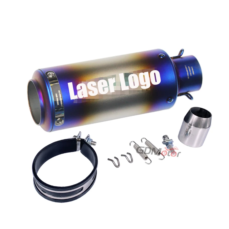 51MM Universal Motorcycle Exhaust Modified Scooter Muffler ATV With Sticker DB Killer for kawasaki er6n sv650 crf 230 z800 r1