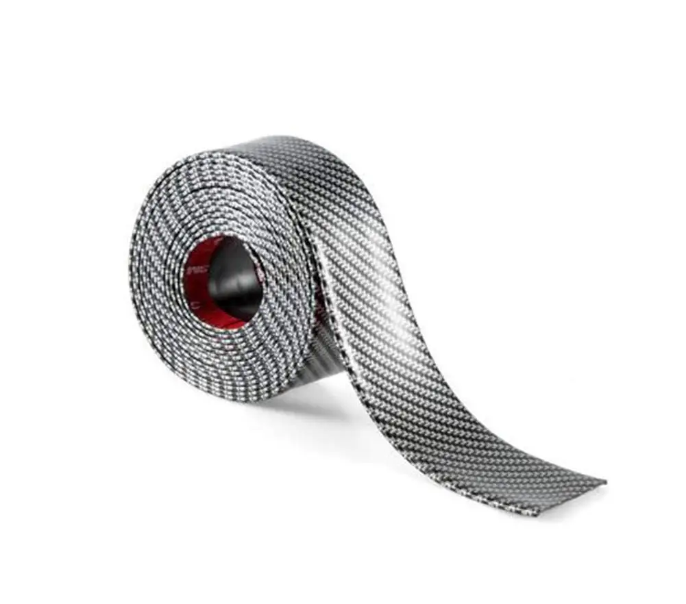 Universal Carbon Fiber Door Sill Rear Bumper Protector Corner Guard Strip Anti Scratch Car Wrap Sticker