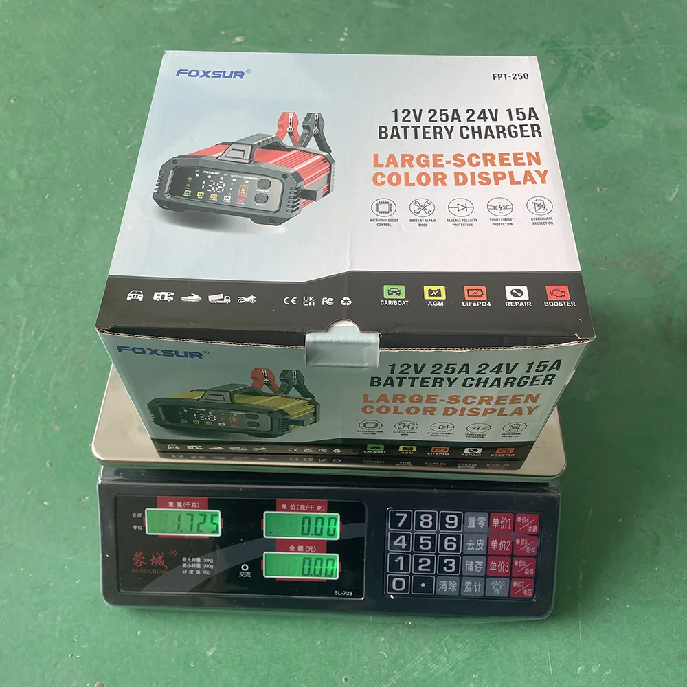 Automatic 12/24 Volt Battery Charger 25A Heavy Duty Battery Charger Home Battery Repair Charger