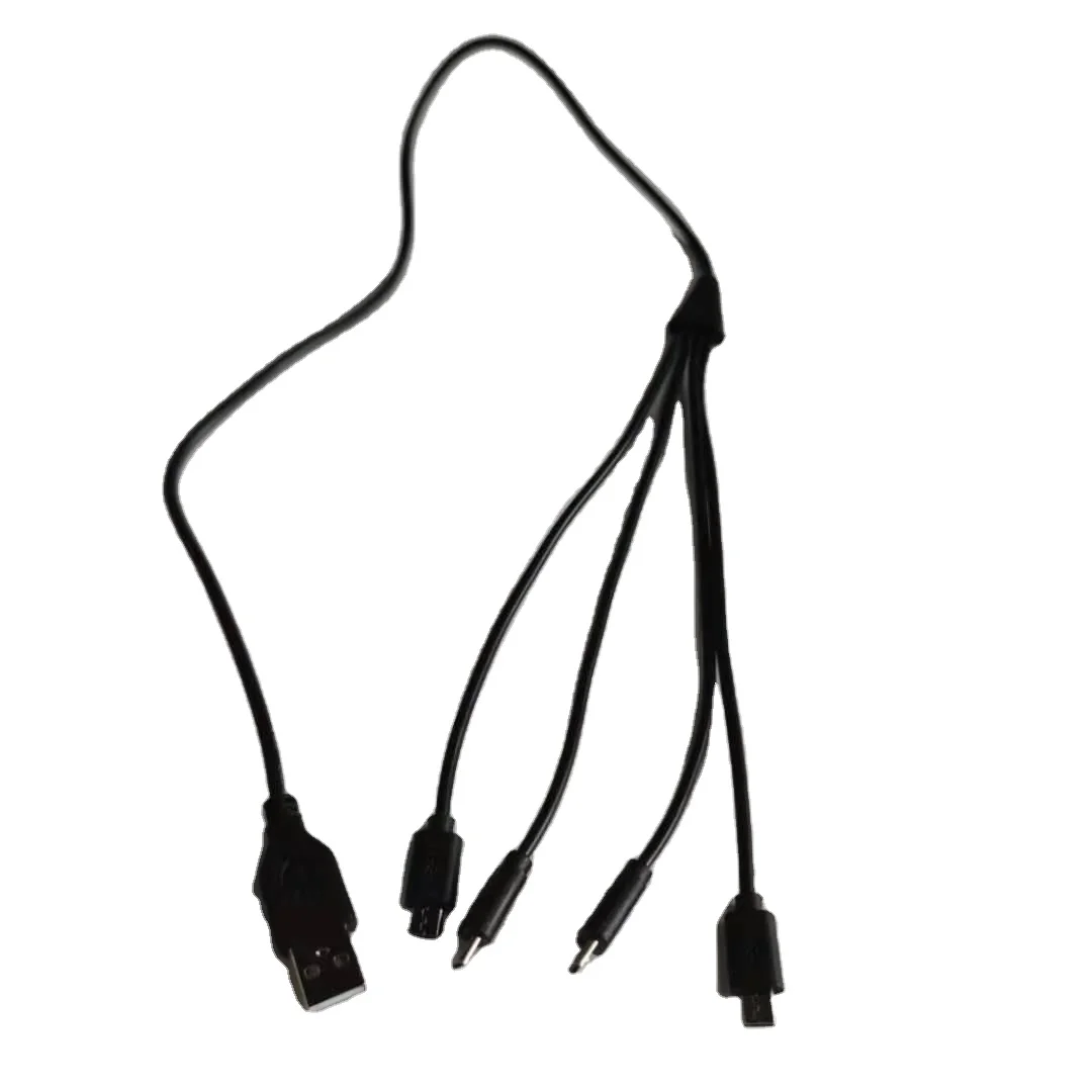 
PVC jacket 4 in 1 USB data charge cable 