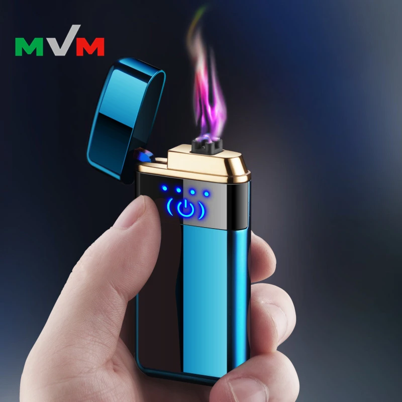  Электрическая Usb-зажигалка MLT236 с двойной дугой Экологичная плазменная зажигалка дисплеем батареи новая