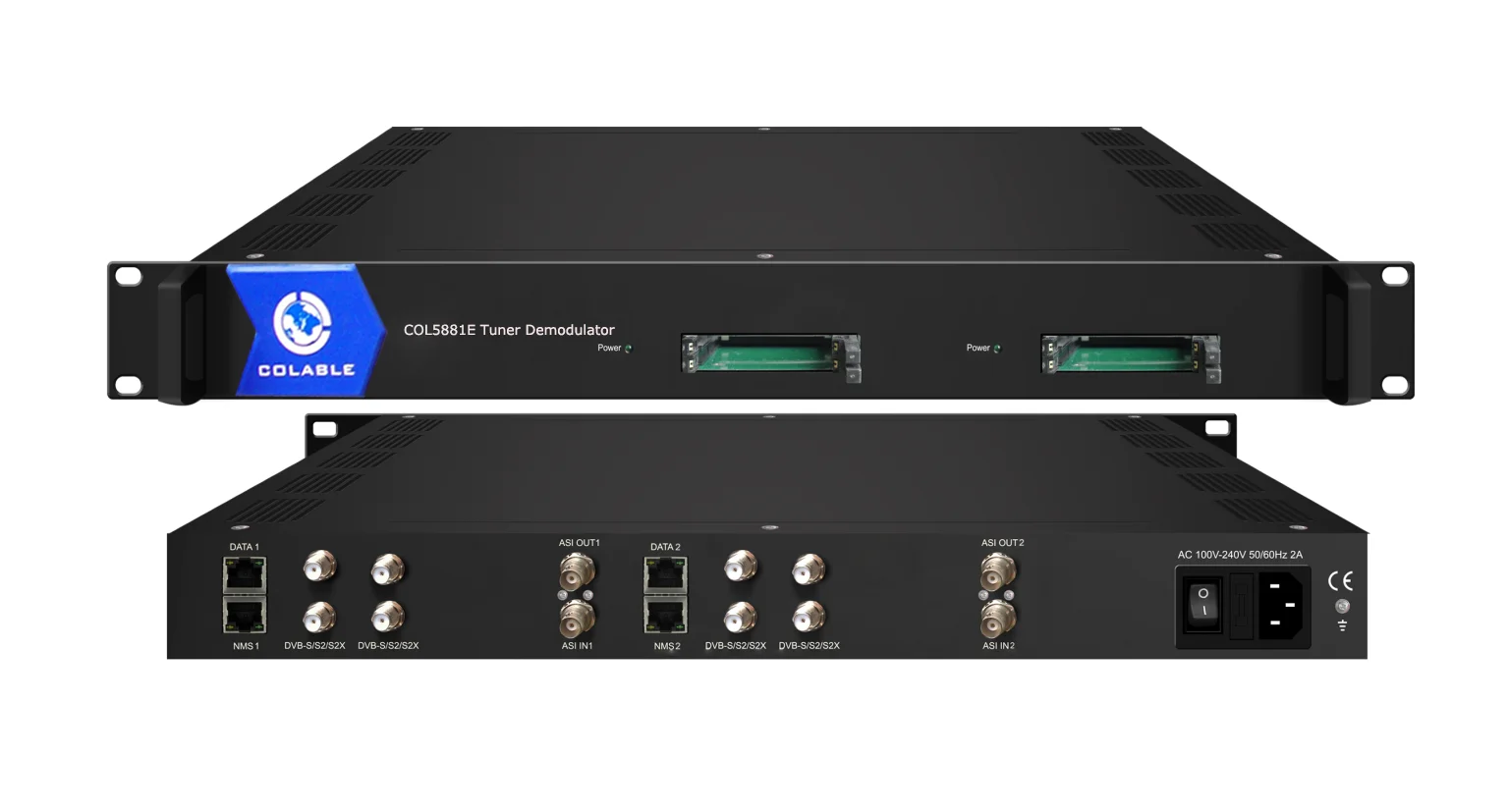 Professional Decoder 8 Tuners DVB-S2  ISDB-T DVB-C input  ASI IP for Multiplexer  CAM Ci Slot available RF Demodulator  COL5881E