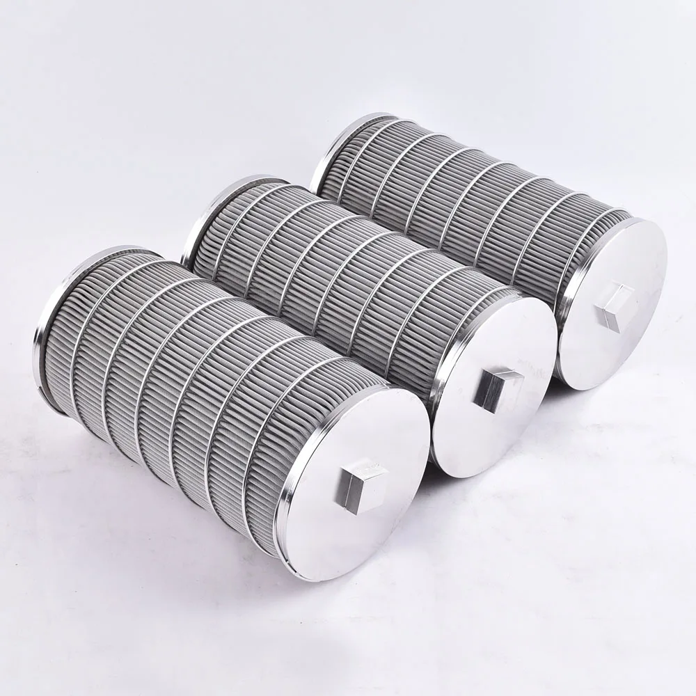 High quality stainless steel glue viscous liquid filter water Cartridge Breathable pilot pleated filter element